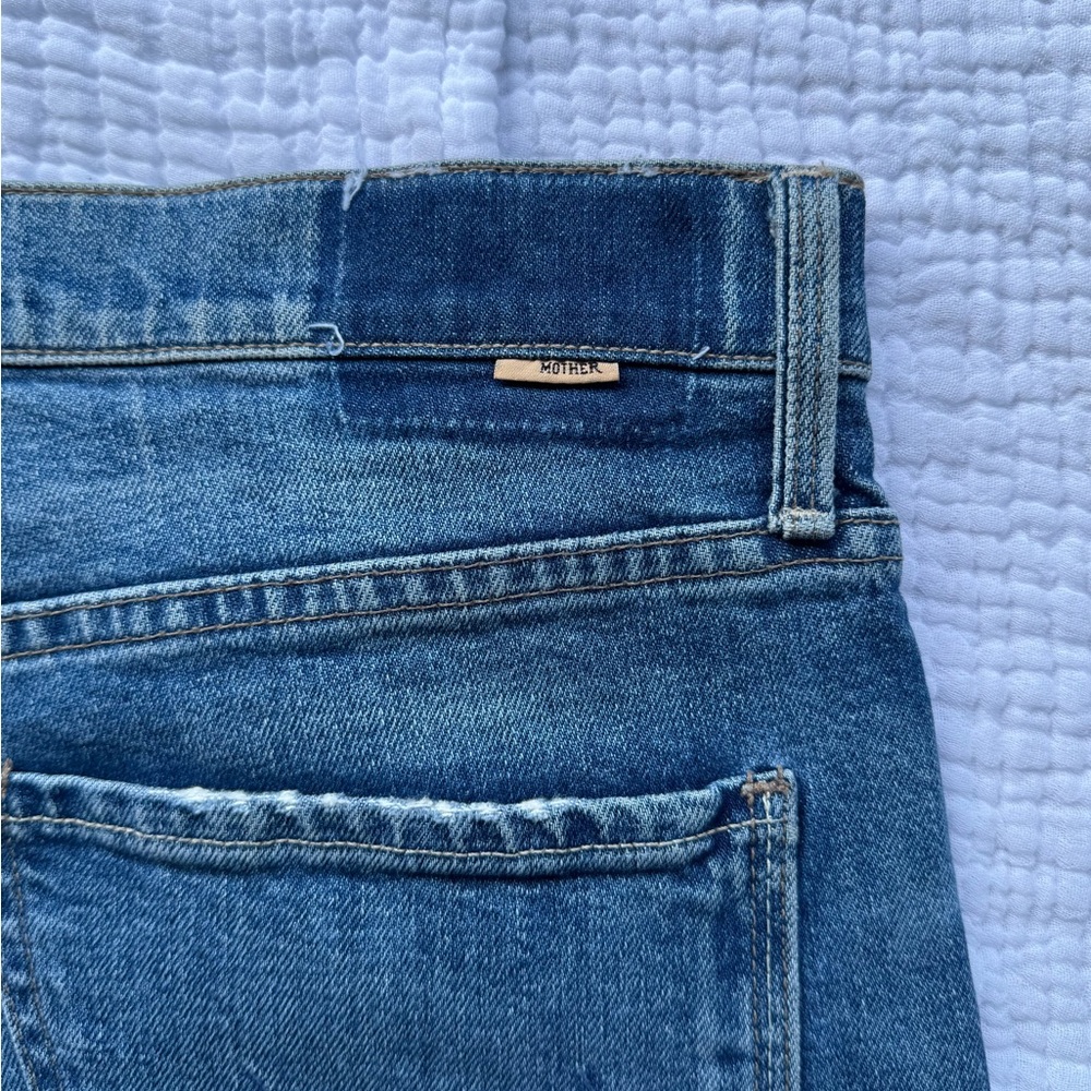 MOTHER Women's Medium Blue Straight Jeans - Picture 10 of 10